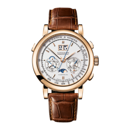 A Lange and Sohne Datograph Perpetual Rose gold silver dial