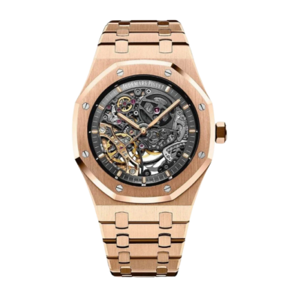 Audemars Piguet Royal Oak Openworked “Skeleton” Double Balance Wheel Full Rose Gold